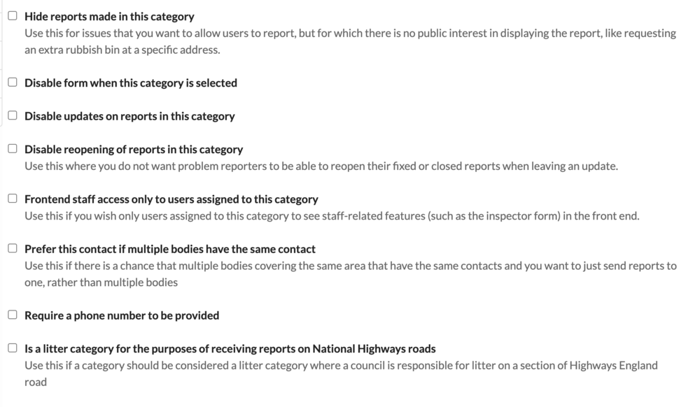 You can choose to apply varioius settings